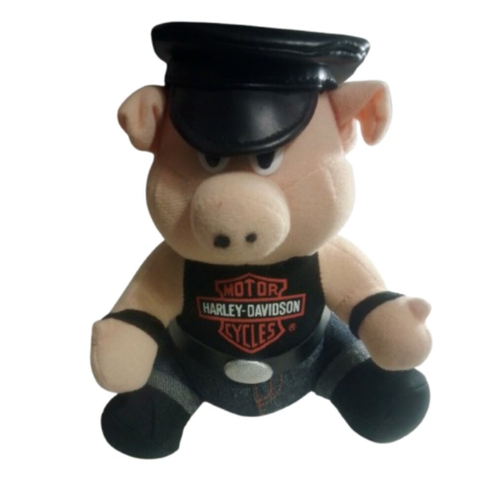 Harley Davidson Hog Stuffed Plush Jeans Belt Graphic Top Cap Play.By.Play 1993